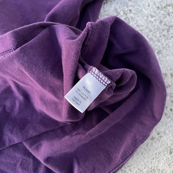 Express Women Top Stud V Neck Sexy Stretch Purple Tee Size S - Picture 8 of 8